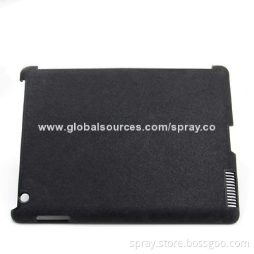 Leather Hard Shell Protective Cases for iPad 2, 3, with Textured Pattern Inside